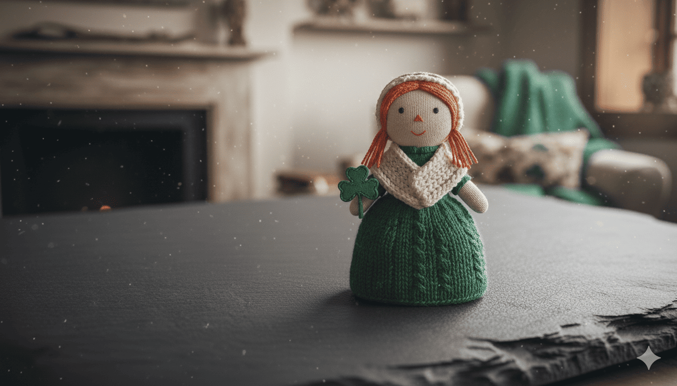 Hand-knitted Irish Doll